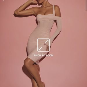 Oh Polly Dress corset midi dress in rose